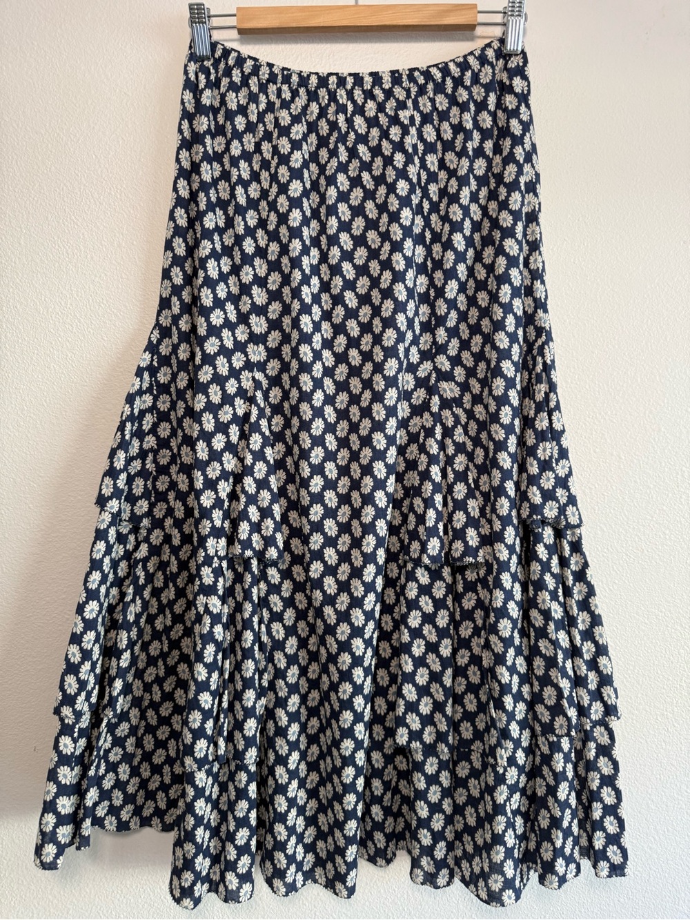 The Great the curtsy floral ruffle cotton midi skirt Sz 1/S 4-6